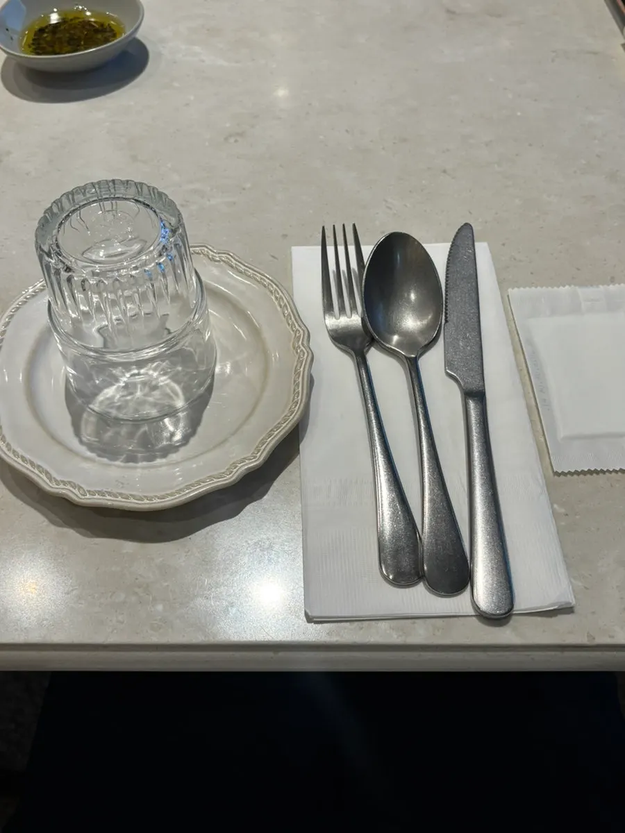 Table setting before the meal