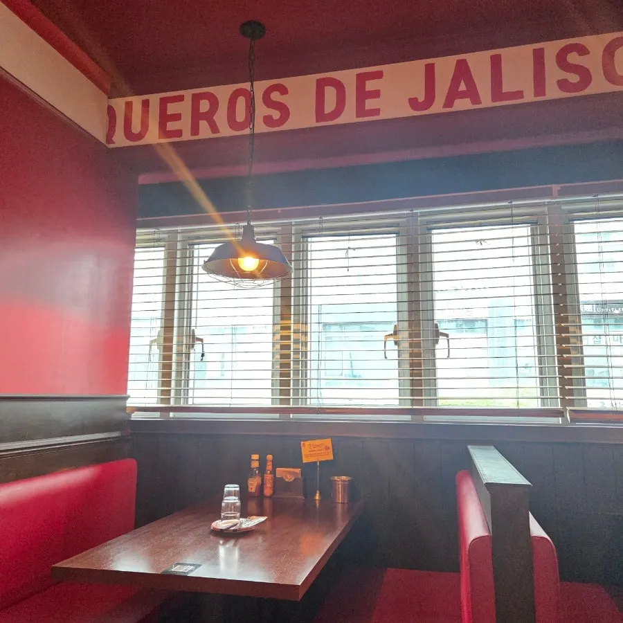 Taqueros dining hall seating with a South American feel