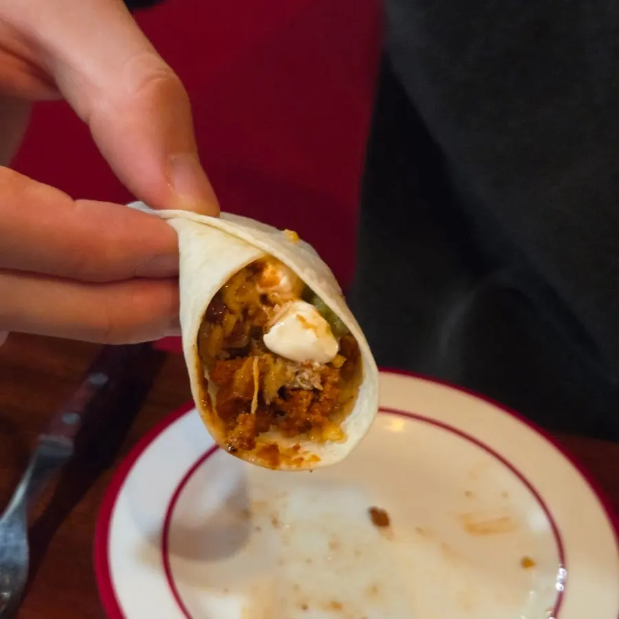 Tortillas served with guacamole and salsa