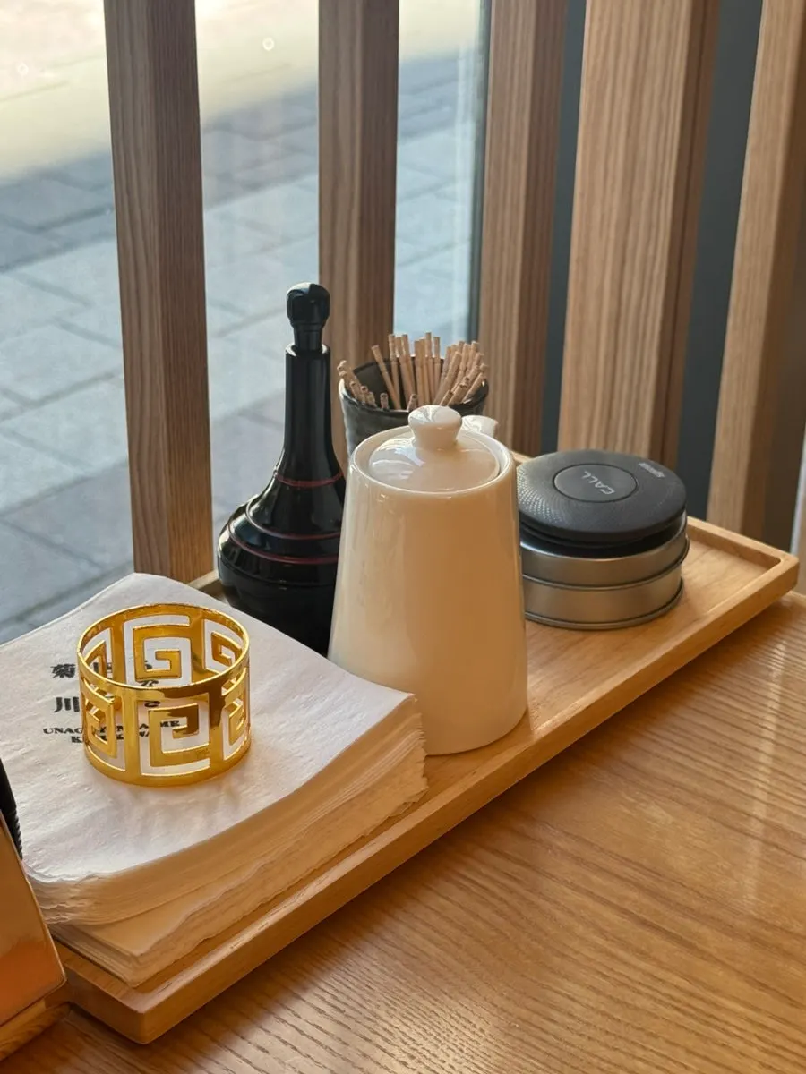 Interior details of the eel rice bowl restaurant