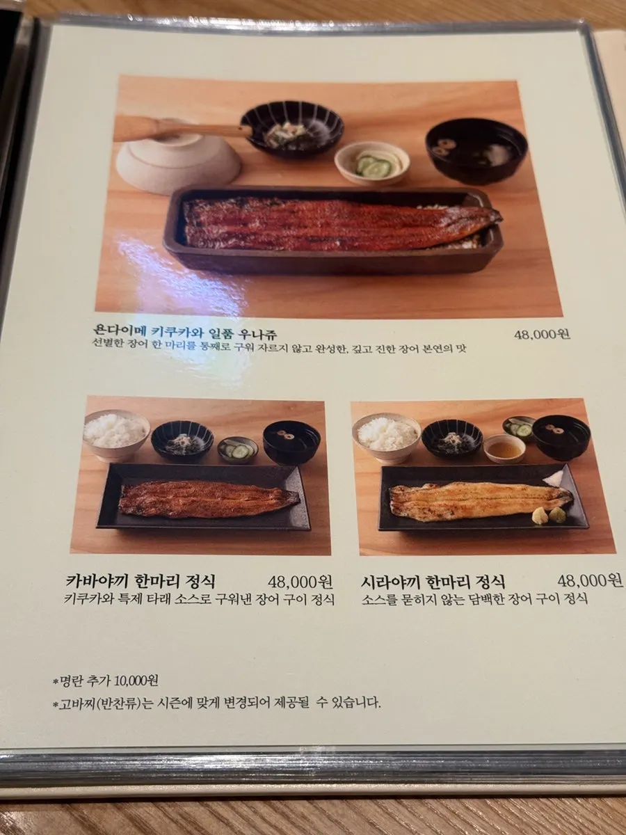 도톰하게 구워진 장어와 타레 소스