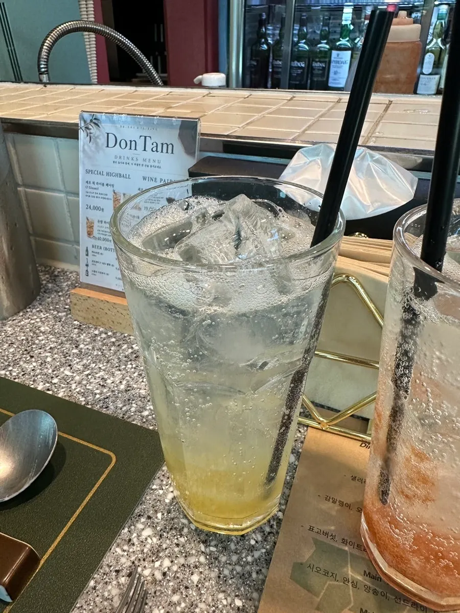Lemon ade and peach ade