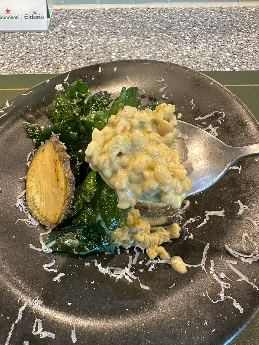 Wando abalone barley risotto