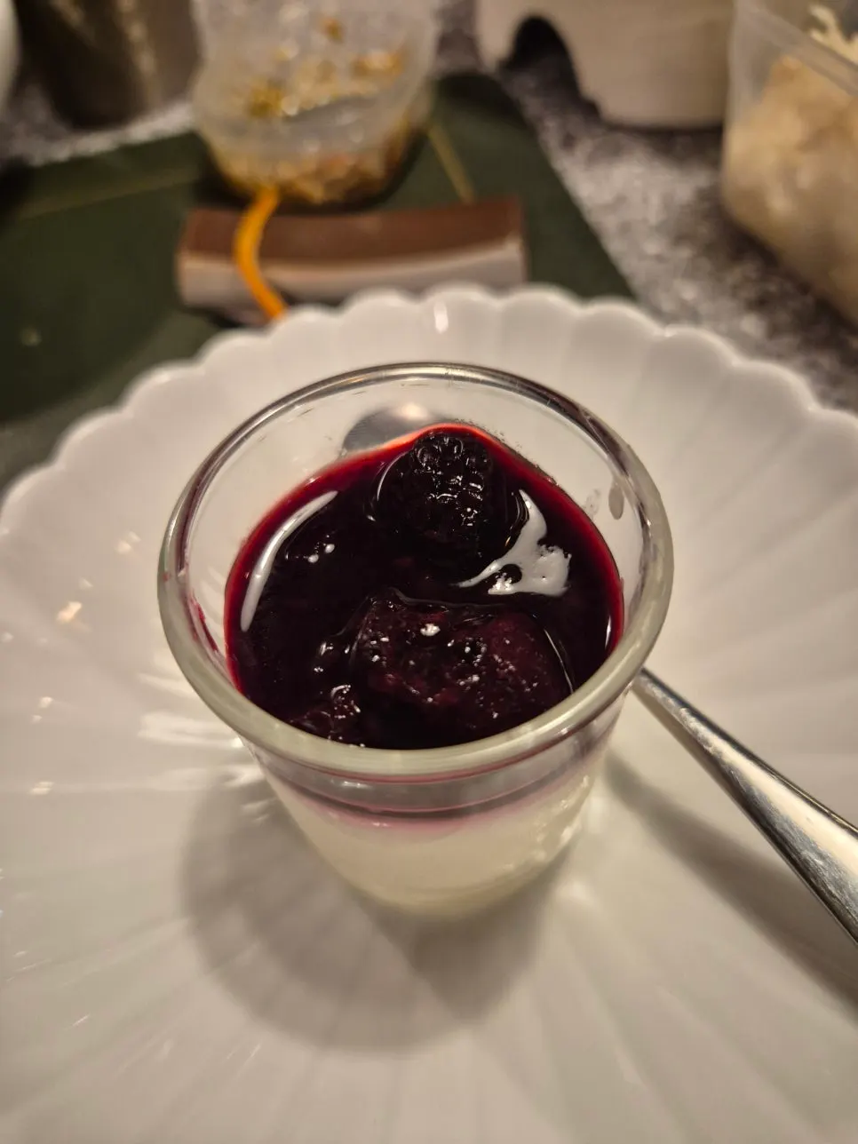 Panna cotta served as dessert