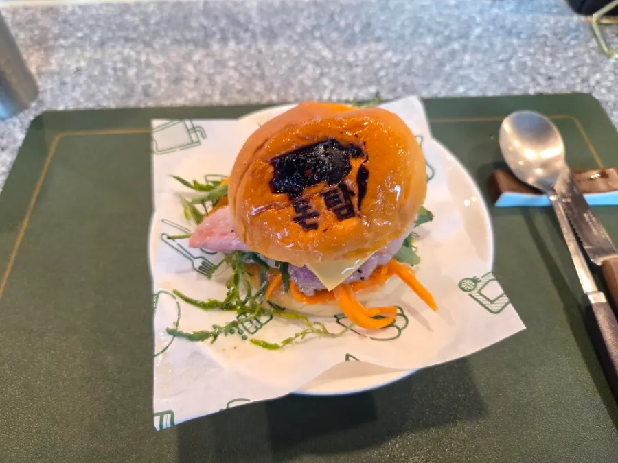 Signature burger with a house-made patty