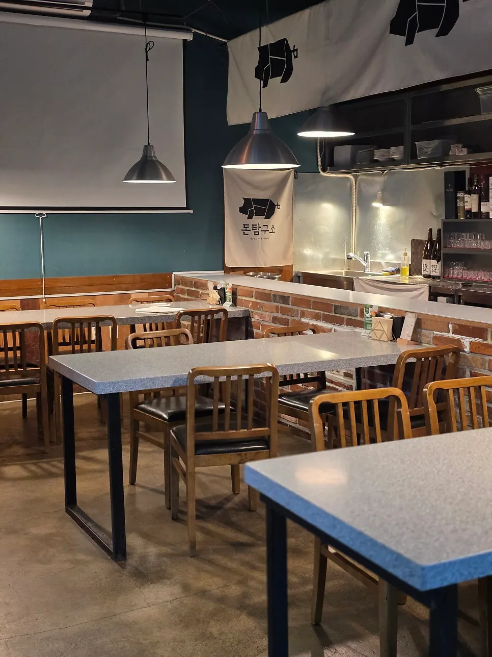 Interior near Don Tamguso's open kitchen
