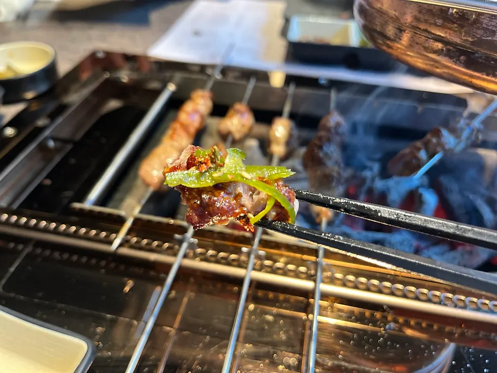 Grilled lamb shoulder rack