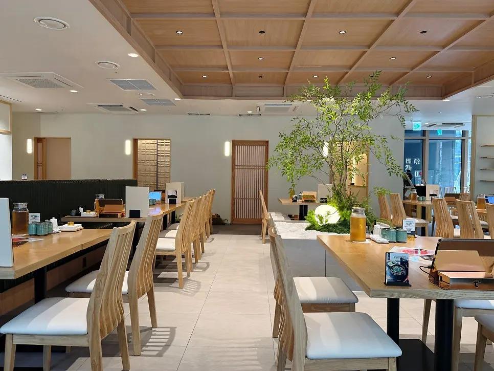 Modern, clean interior of the restaurant