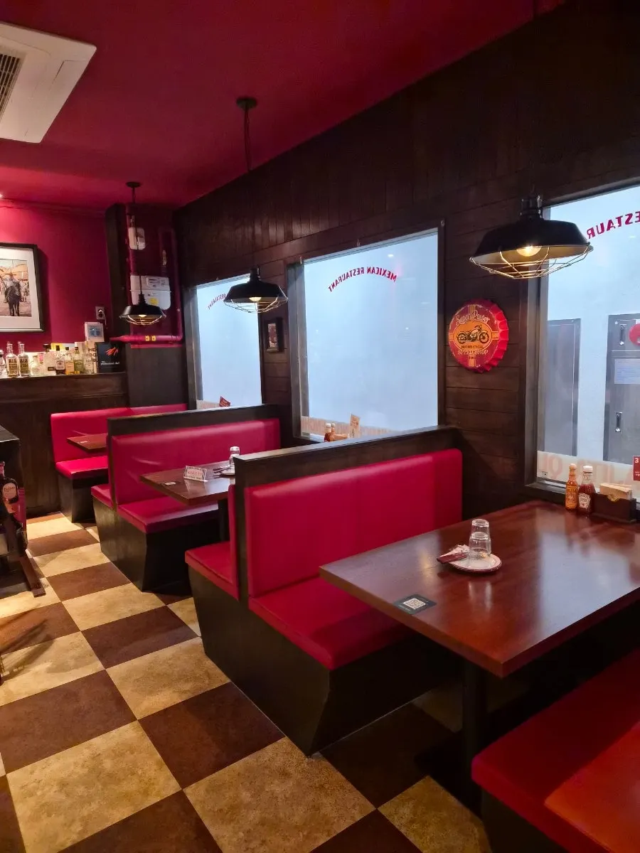 Restaurant interior after ordering the two-person set