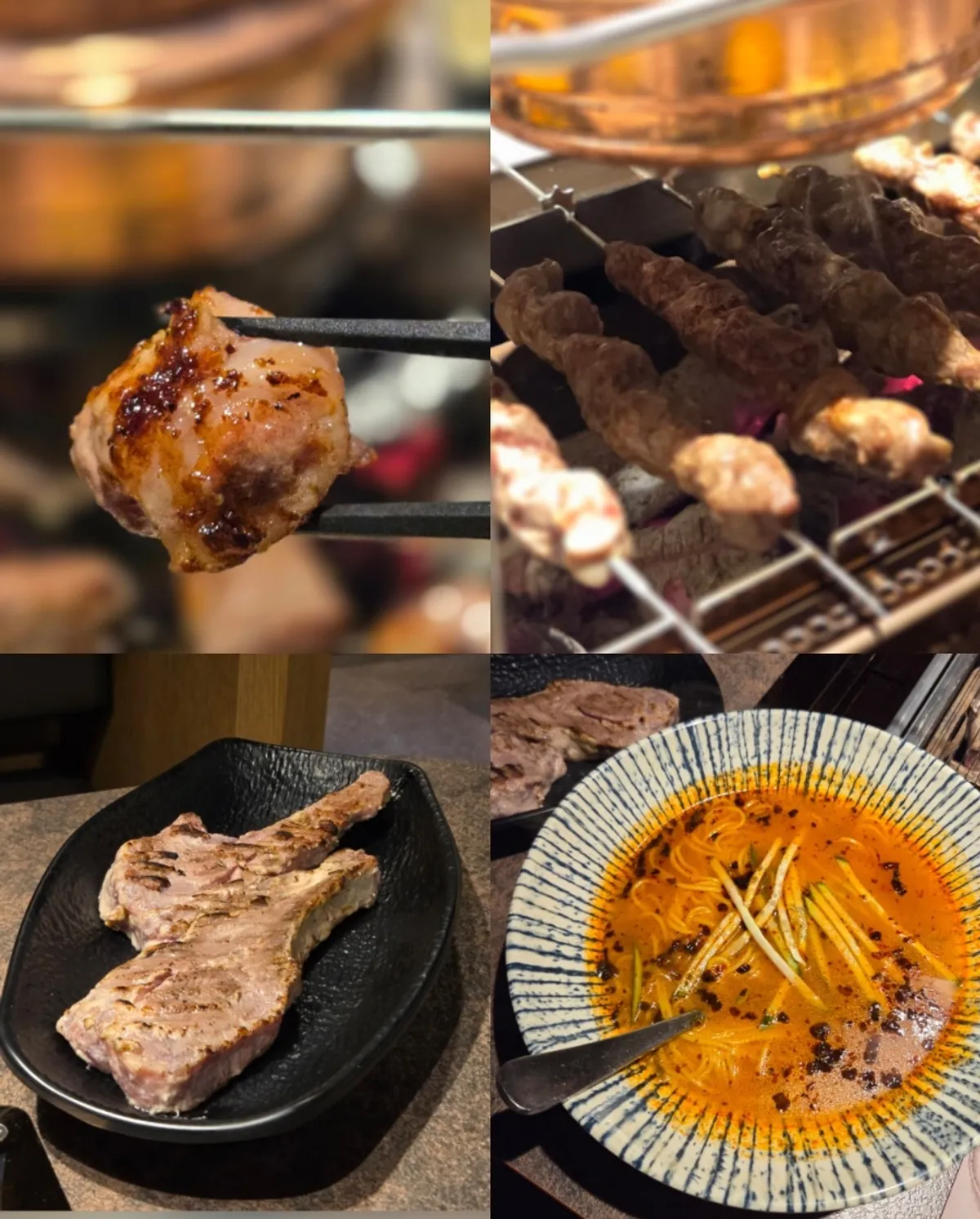 Charcoal-grilled lamb menu