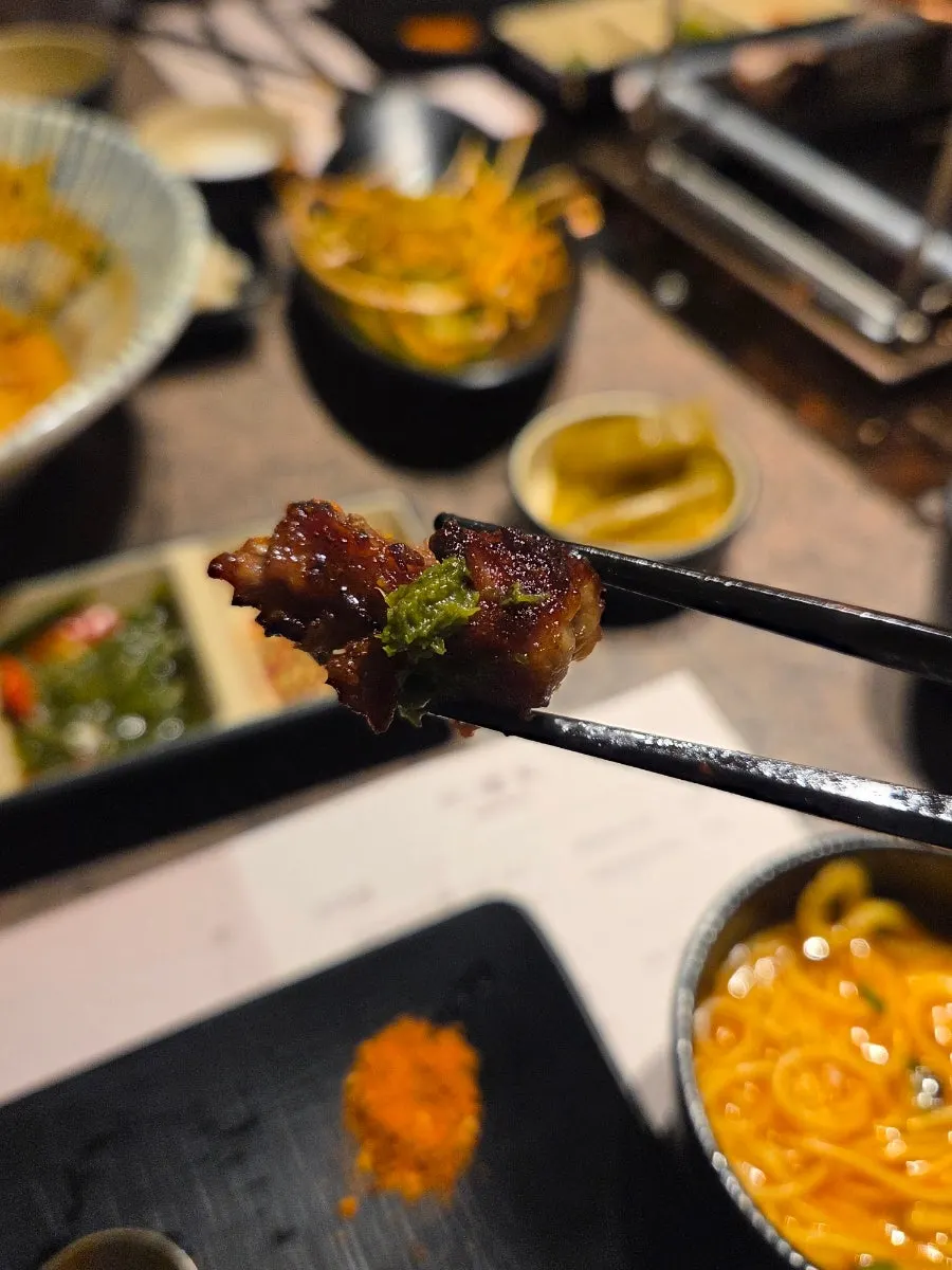 Lamb ribs with house sauces