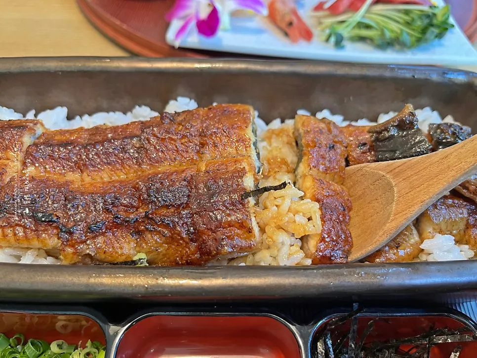 Seasoned rice and eel hitsumabushi