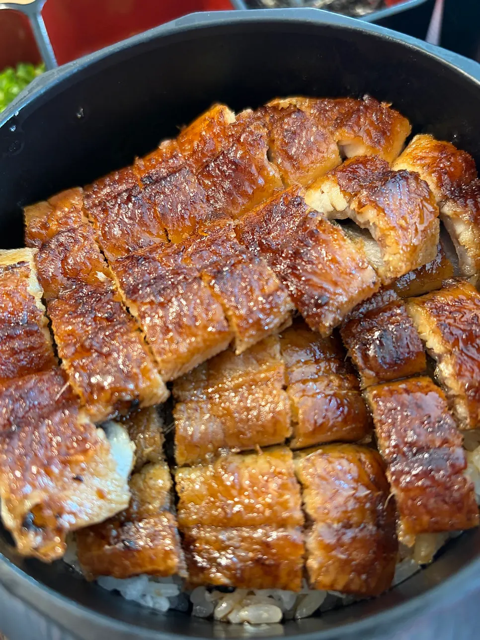 Eel and rice in hitsumabushi