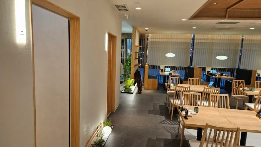 Neat dining hall seating