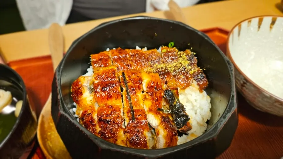 Eel meal with toppings