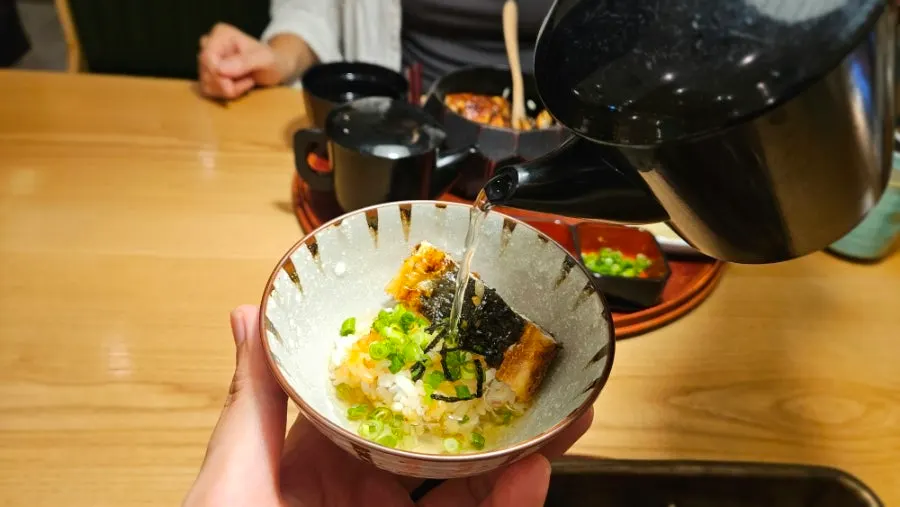 Hitsumabushi served with dashi broth