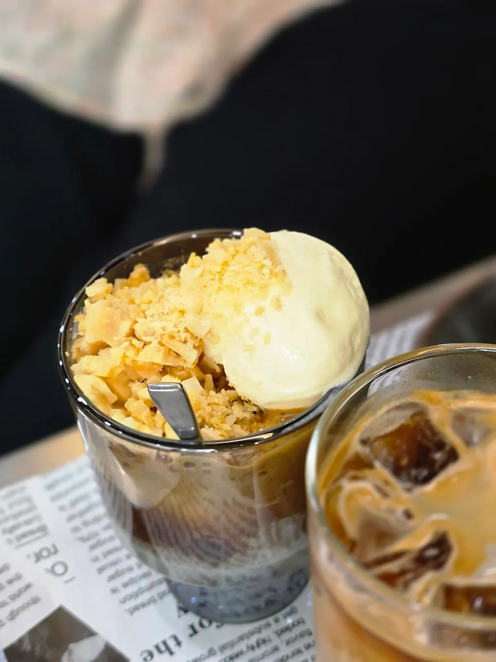Affogato with coconut