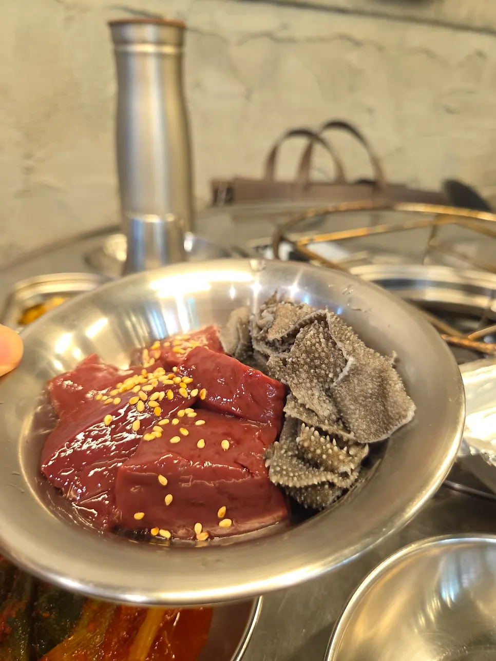 One platter of assorted gopchang cuts