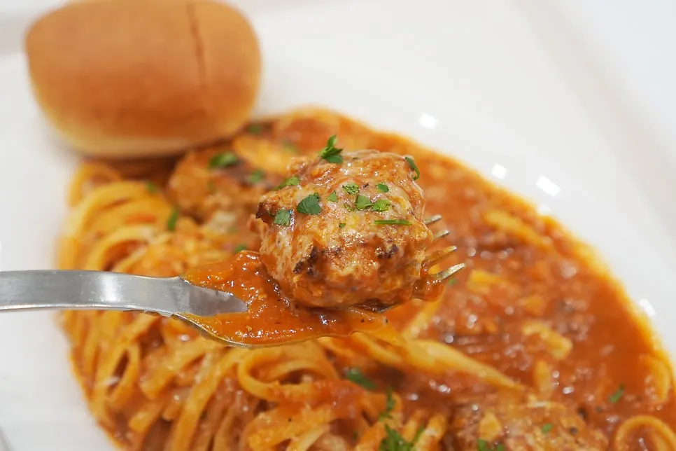 Neatly plated pasta dishes
