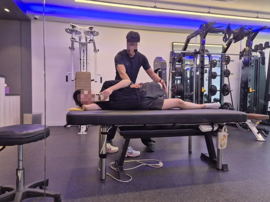 Preparing for lower-body training in the second session