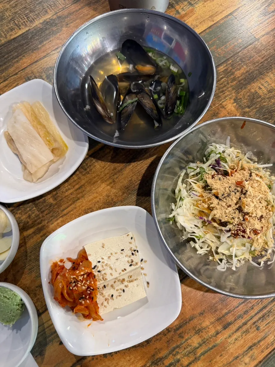 스끼 미포함 기본 반찬 한상