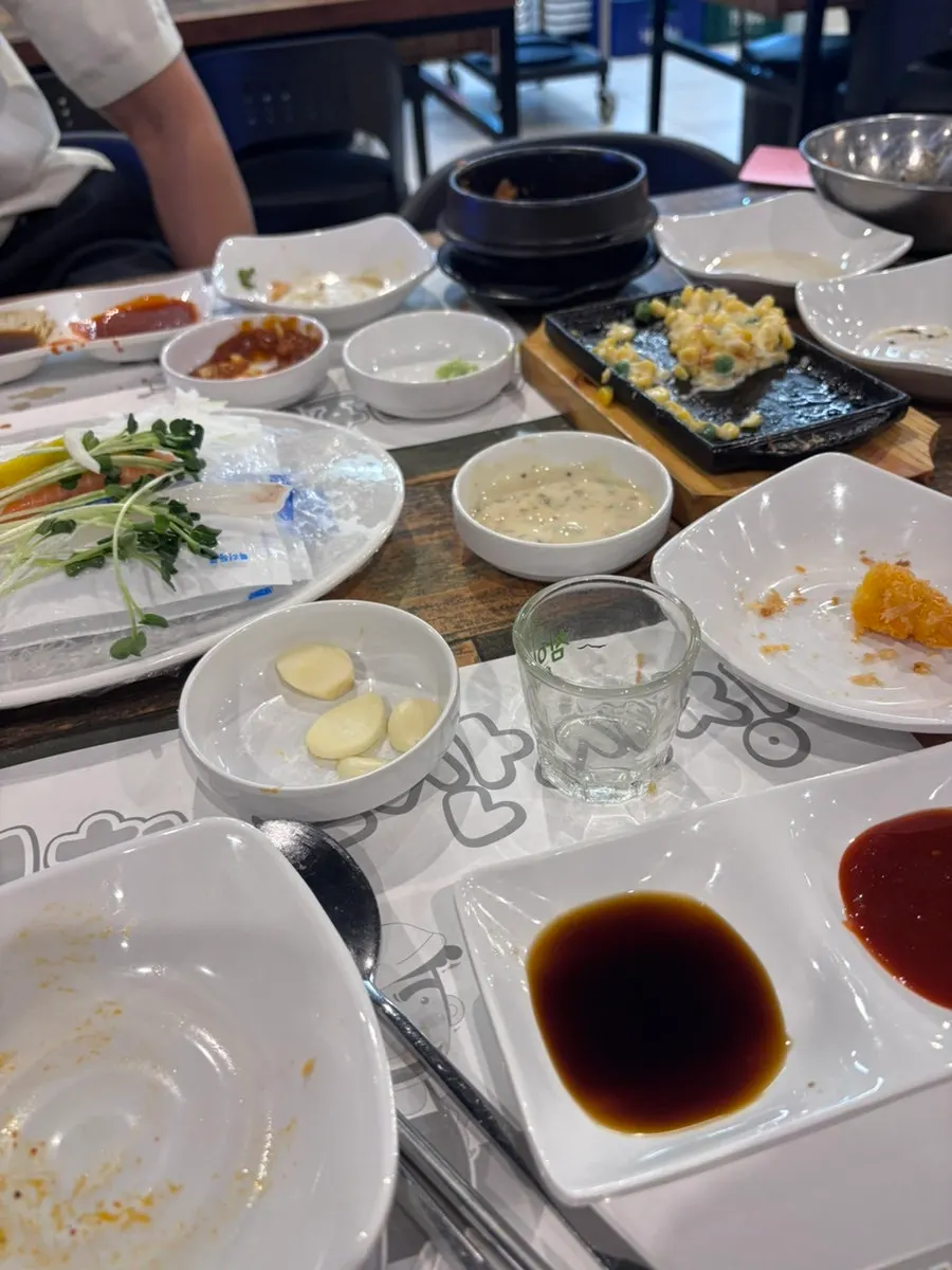 Meal with albap fish roe rice