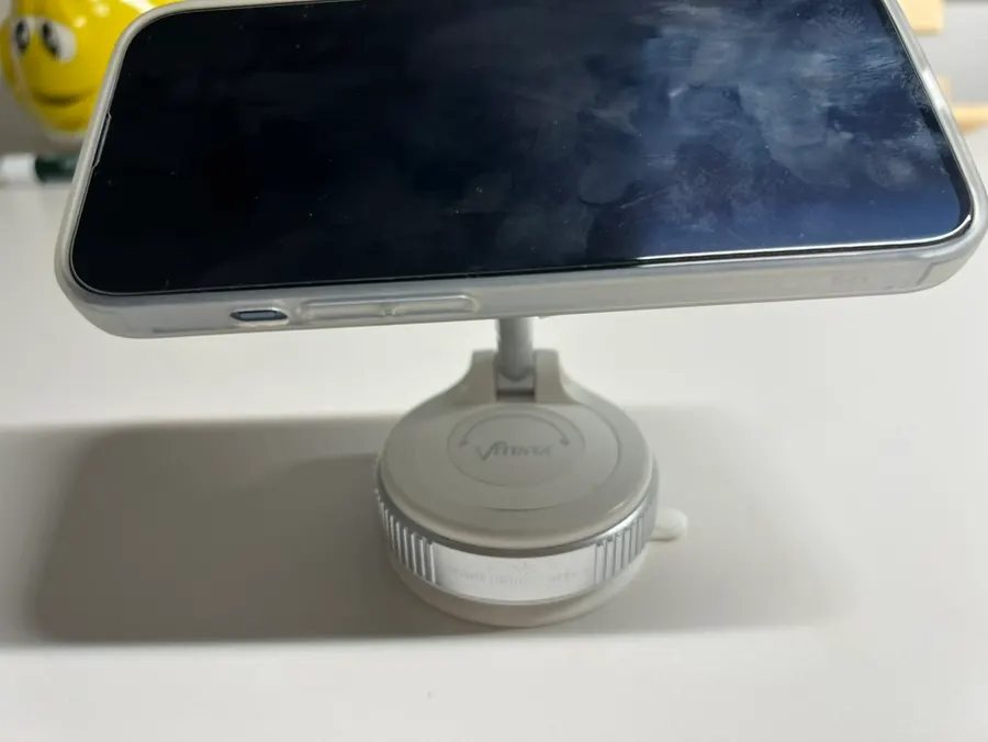 MagSafe car phone mount in use