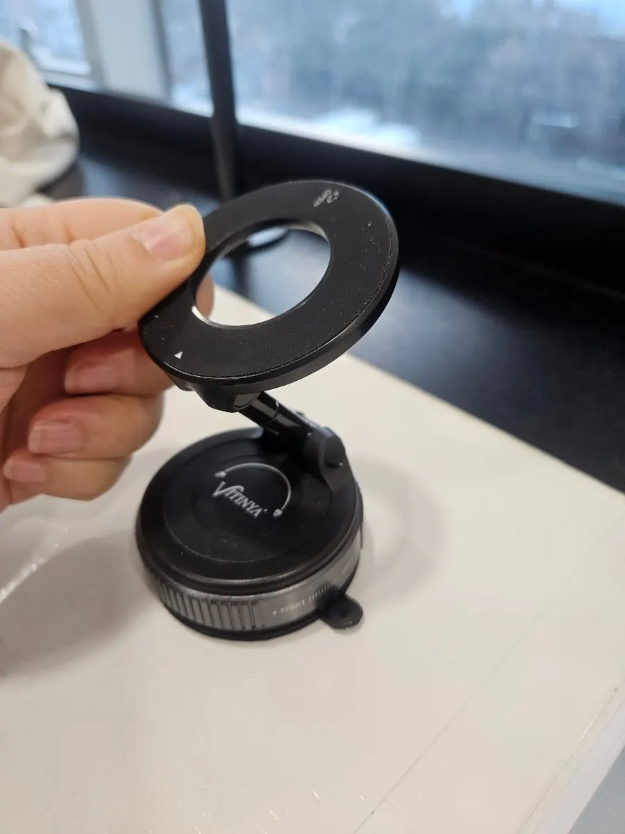 Dashboard round pad and phone mount