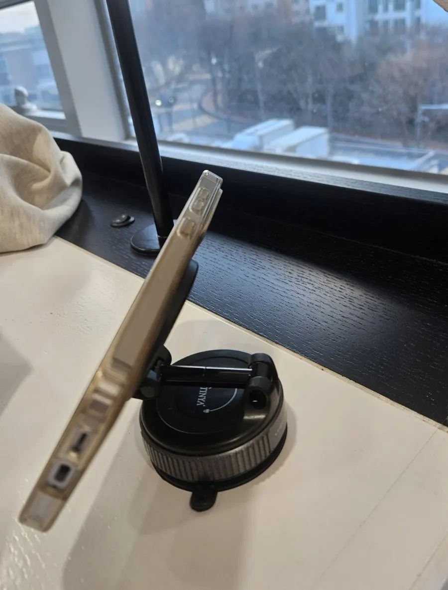 MagSafe mount attached to a smooth surface