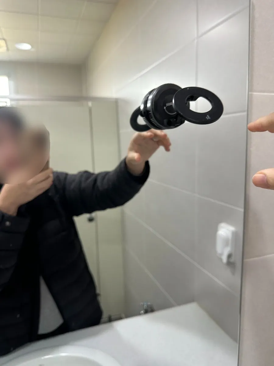 Mount tested for suction in a bathroom