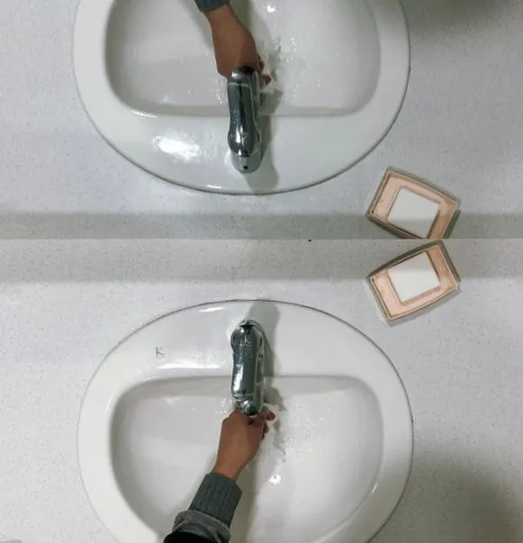 Mount used for hand-washing and cooking footage