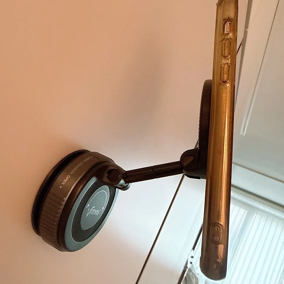 MagSafe mount used to watch cooking videos
