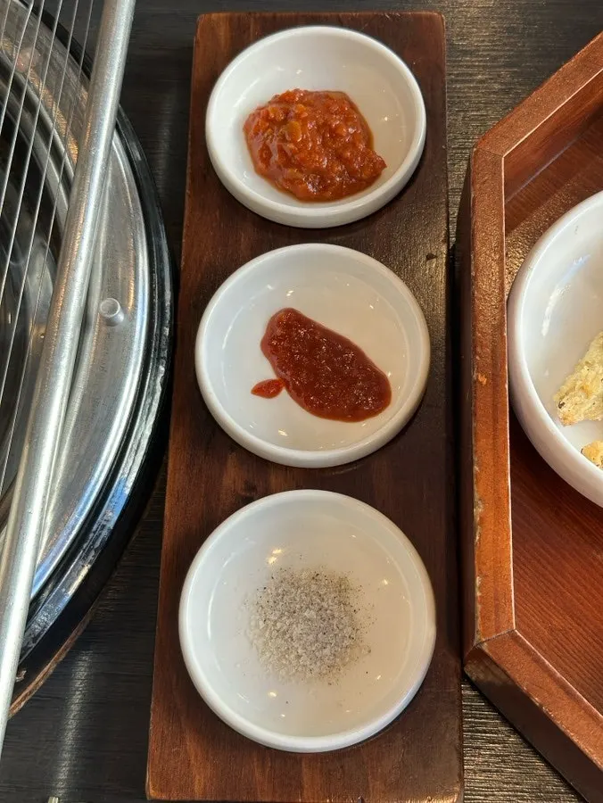 Menu lineup at Manpo Galbi Uijeongbu Main Branch