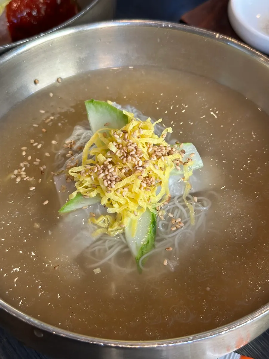 The mul naengmyeon ordered alongside