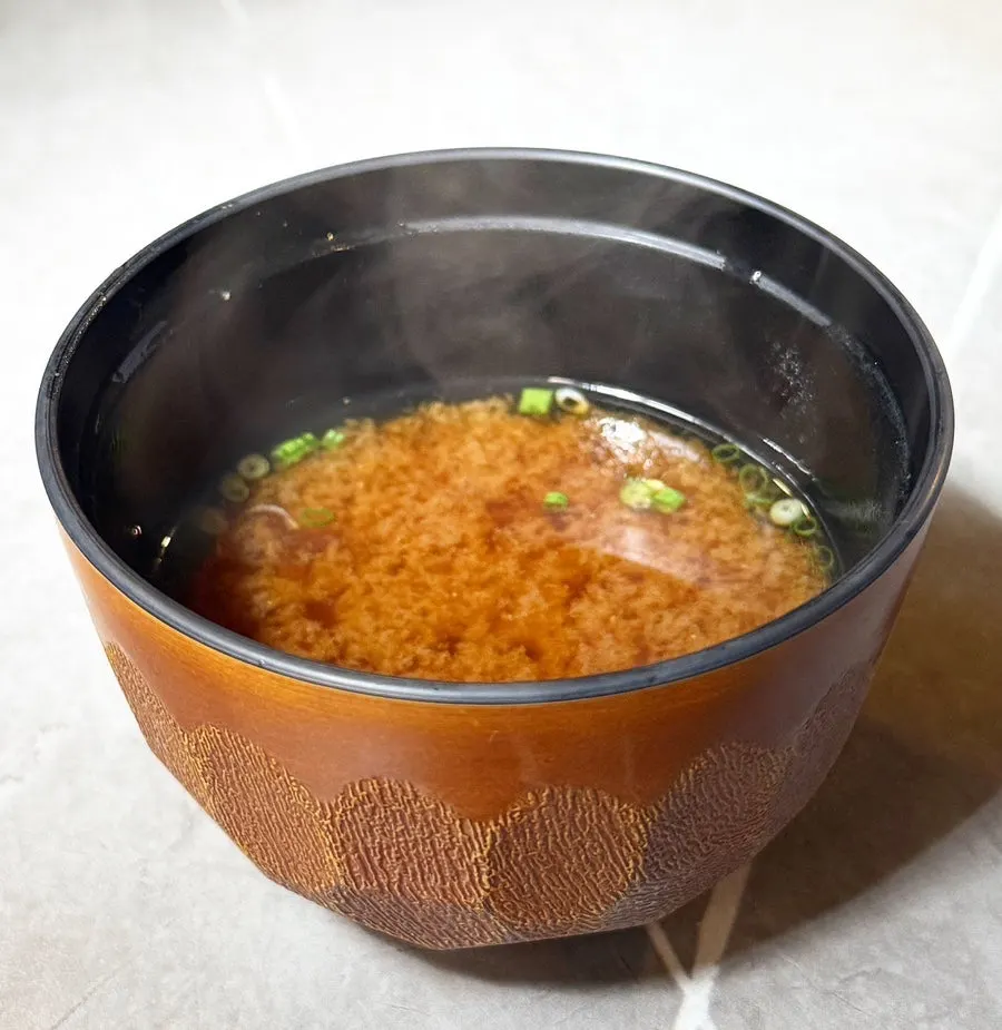 A bowl of rich soybean-paste-based soup