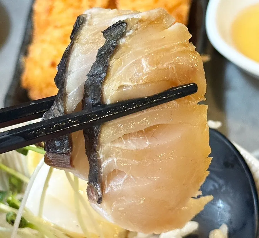 Close-up of Makise Hapjeong sashimi