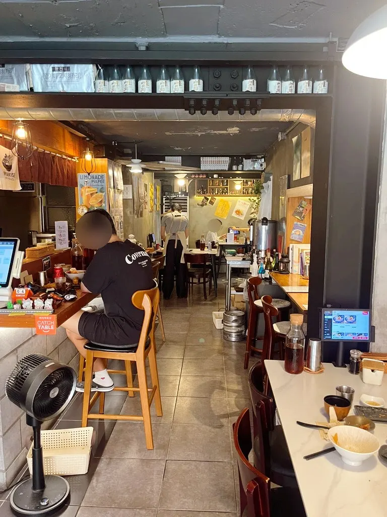 Entrance to Makise Hapjeong in the alley off Hapjeong Station Exit 8