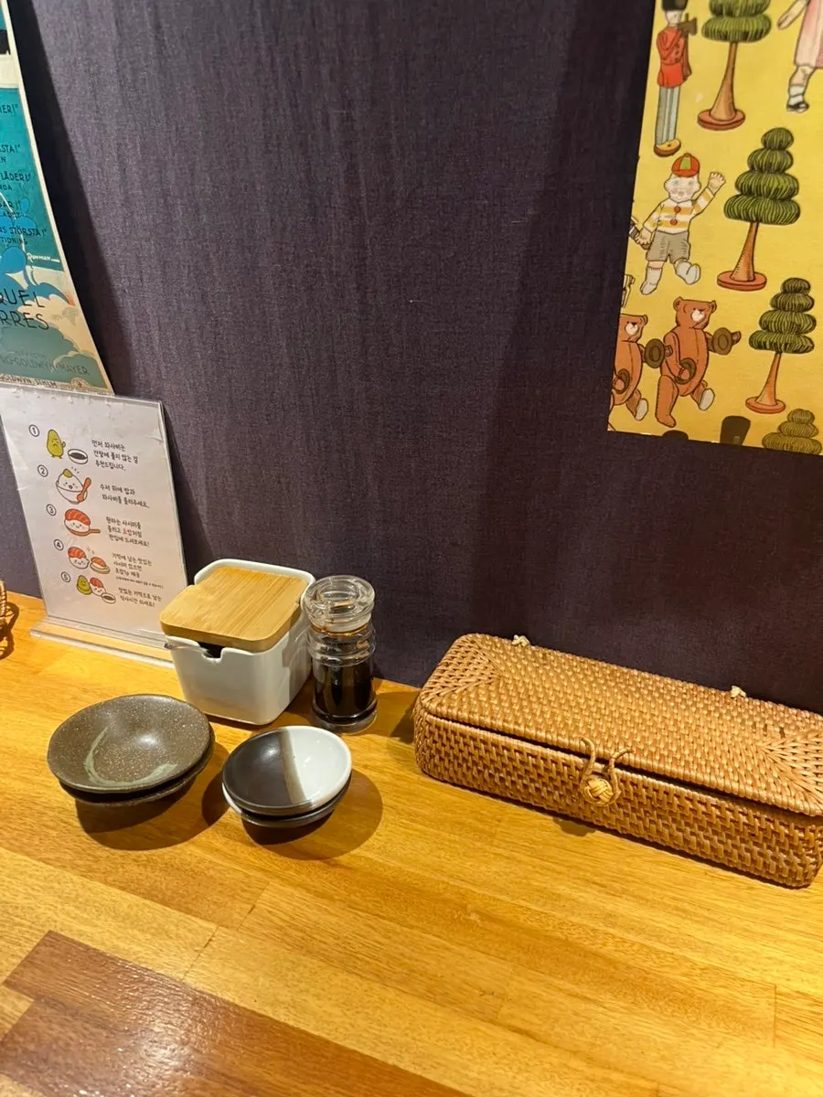 Interior of Makise Hapjeong with bar counter seats and tables
