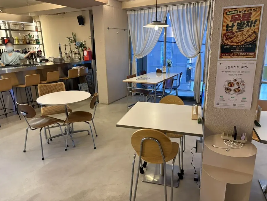 Cozy and stylish dining hall of the Indian restaurant