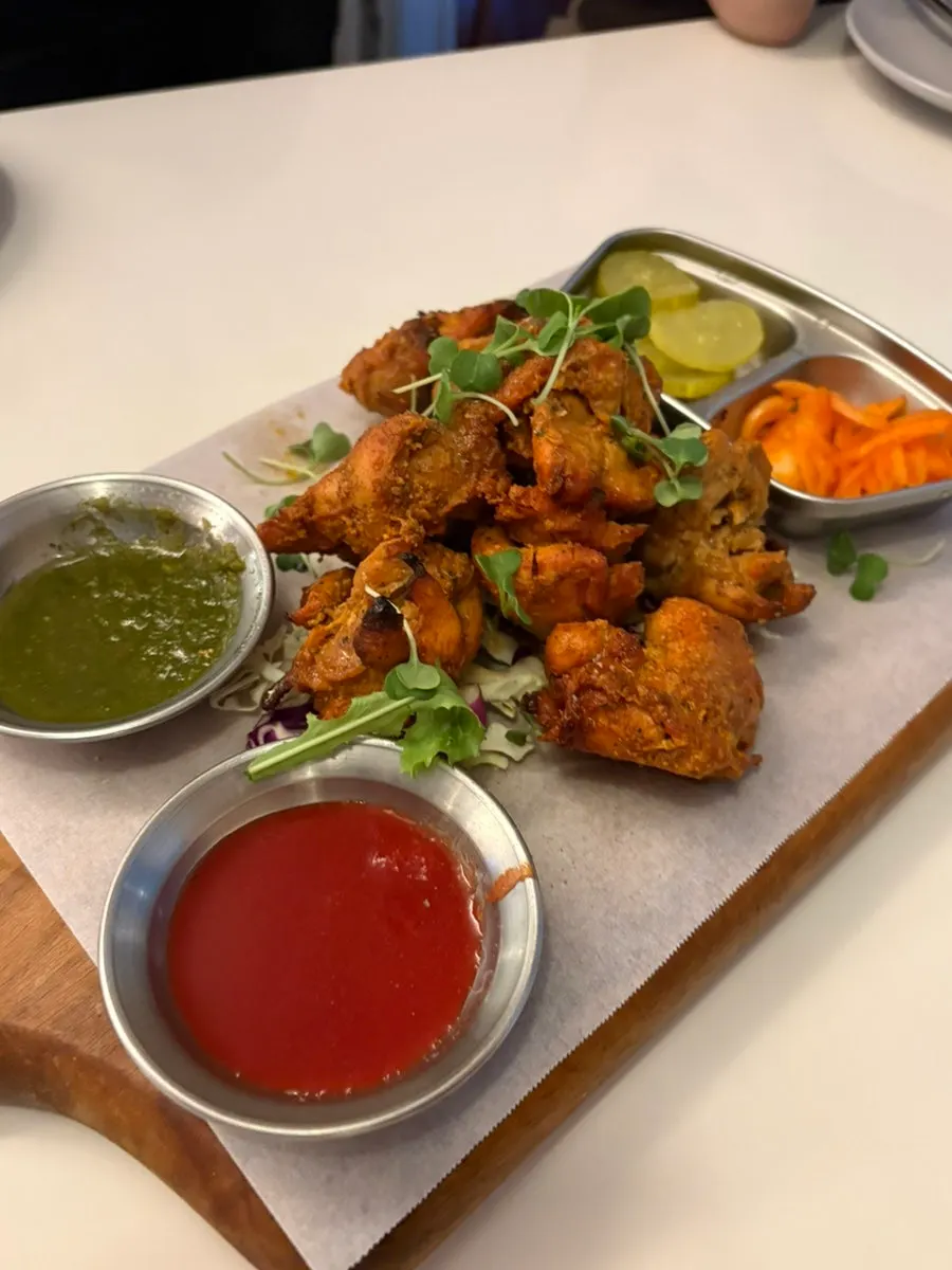 Close-up of tender chicken tikka