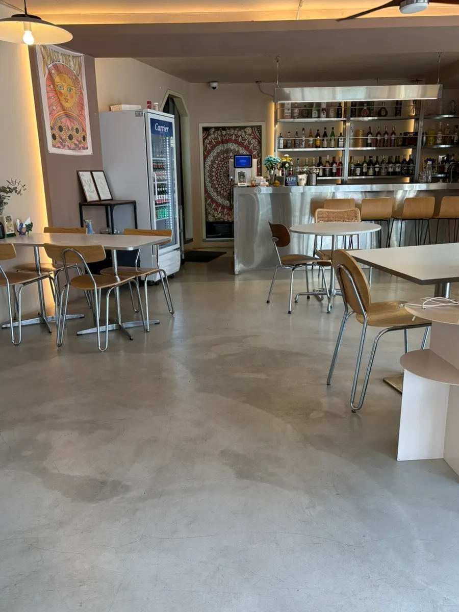 Quiet restaurant interior on a weekday afternoon