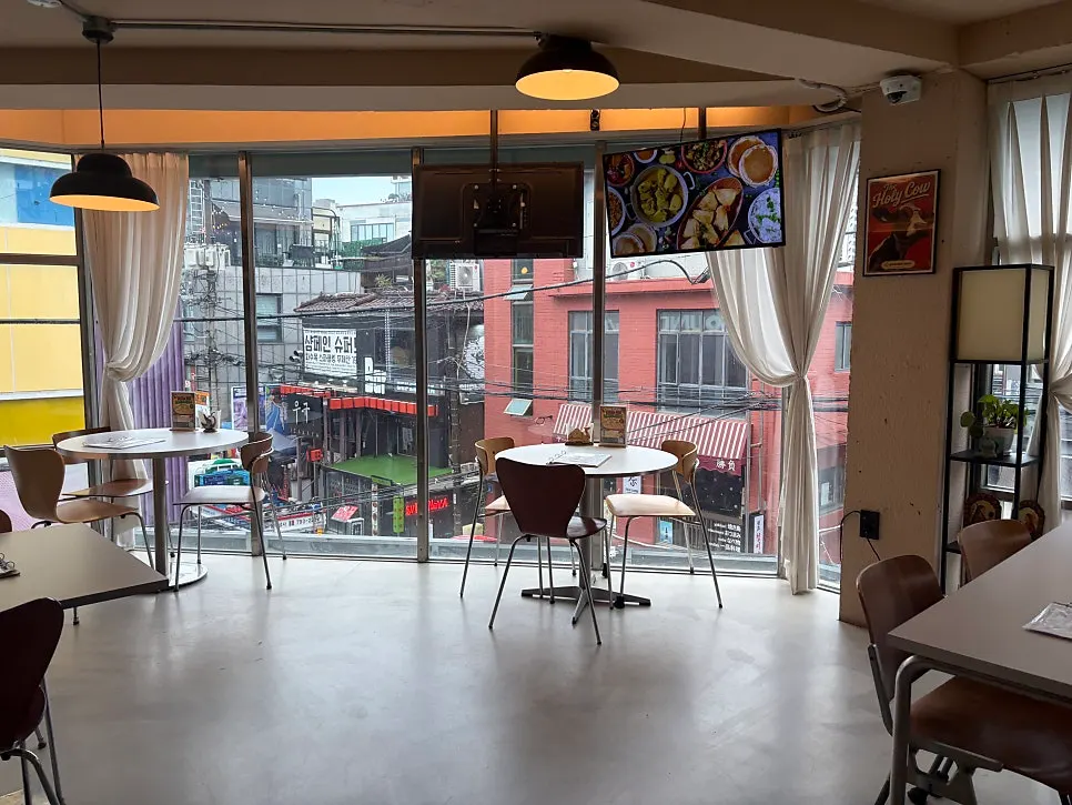 Tables and interior of Mandala Indian Lounge