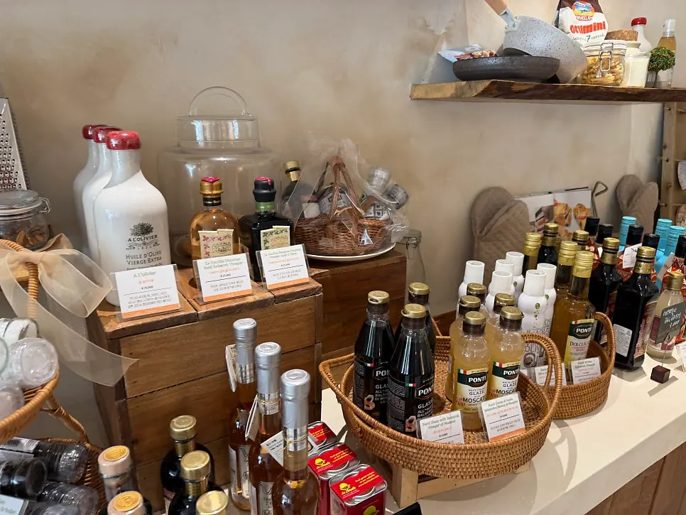 Olive oil and balsamic vinegar corner
