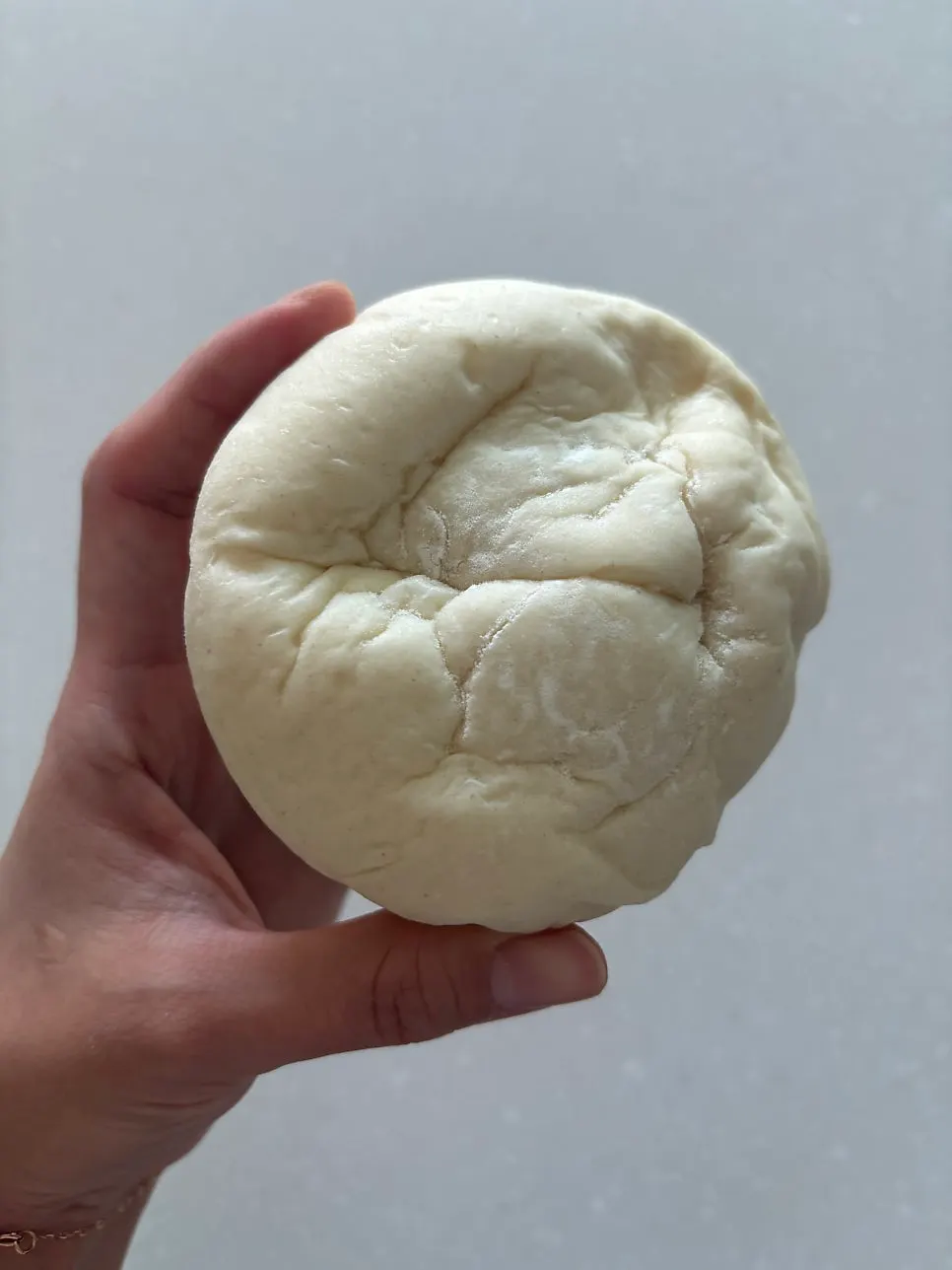 Chewy milk cream filling inside the eongdeongi bread