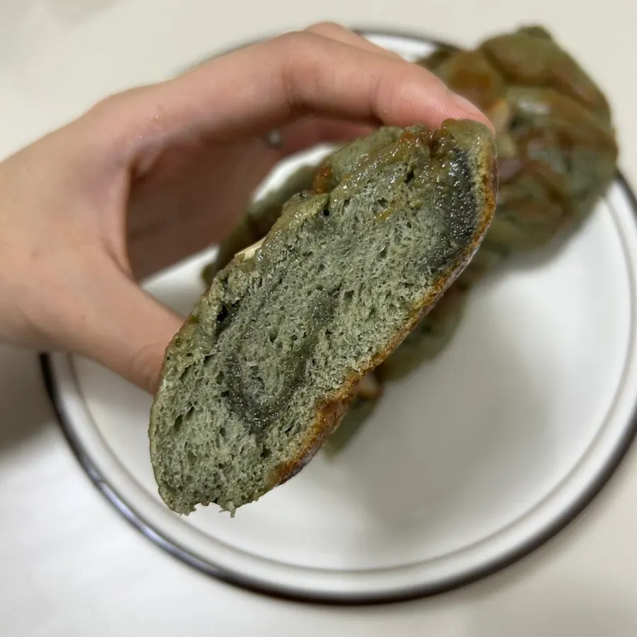 쫀득한 쑥떡쑥떡 속 단면