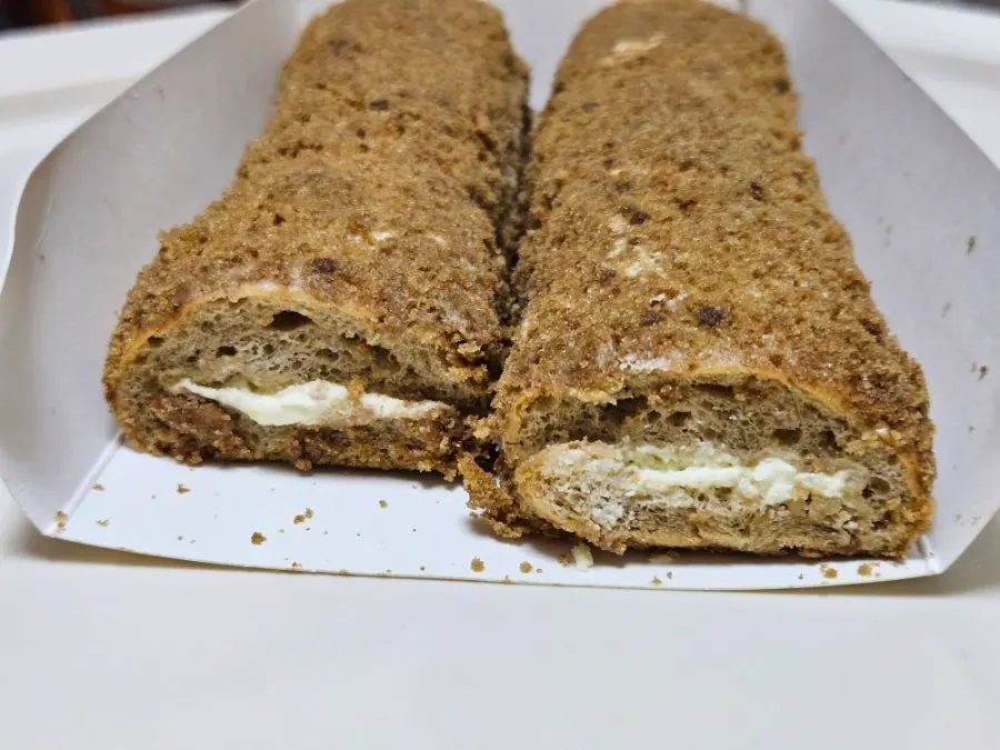 Cappuccino bread coated with coffee castella crumbs