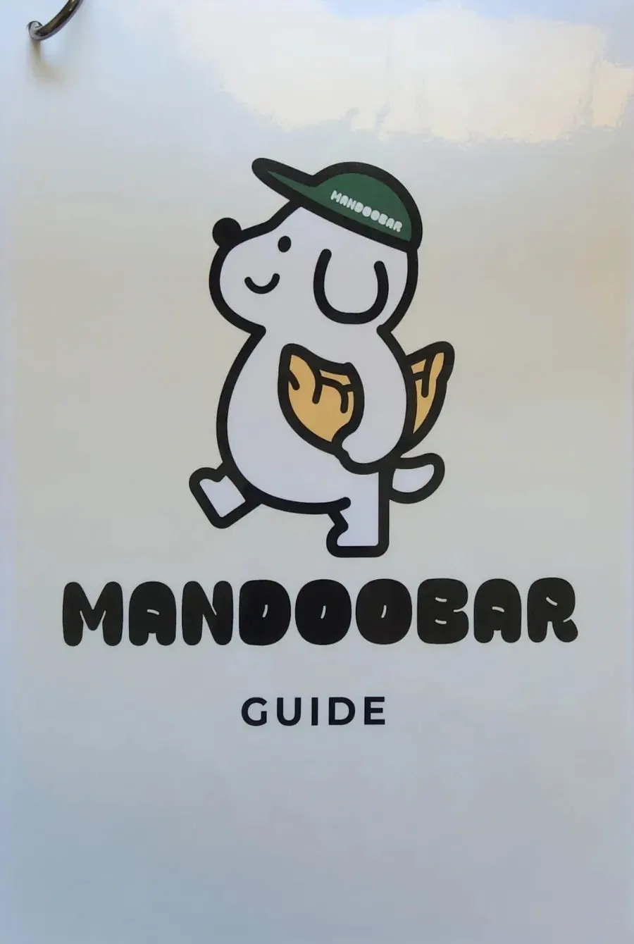 MANDOO BAR's gyoza and hot pot menu board