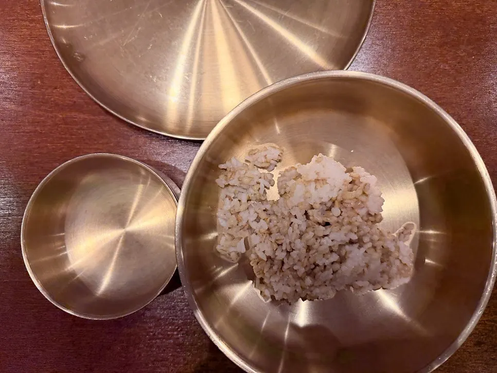 Menu with barley rice sets and add-on dishes