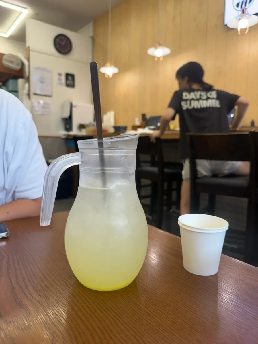 A glass of Myeonsikdang's oversized lemonade
