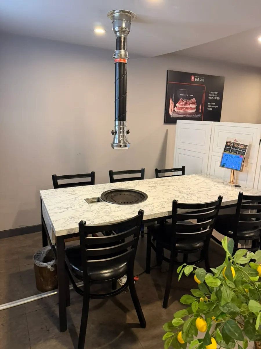 Wall with framed wagyu and premium hanwoo signage